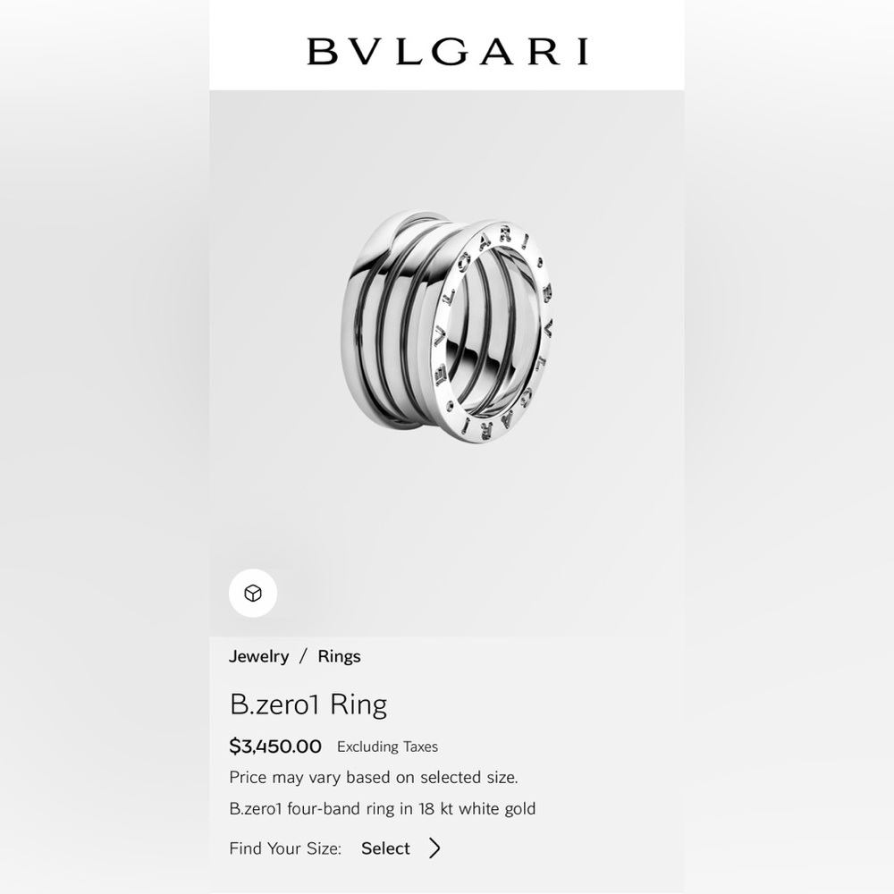 Bulgari B.zero1 18K white gold in original box Authentic preloved - Picture 8 of 14